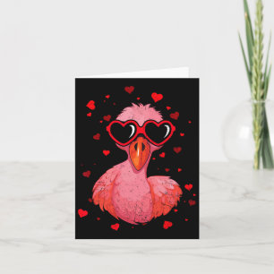 Flamingo Valentinstag Sungles Herz Süße Verliebte  Karte
