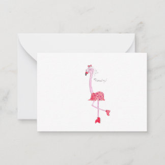Flamingo Valentinstagskarte Mitteilungskarte