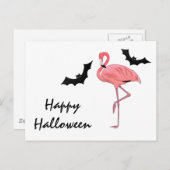 Flamingo Vampire Bats Halloween Postkarte (Vorne/Hinten)