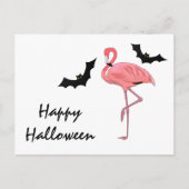 Flamingo Vampire Bats Halloween Postkarte (Vorderseite)
