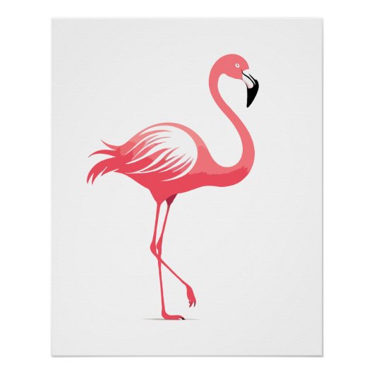 Flamingo Vector Art Animal Modern Urban Graphic Poster (Vorderseite)