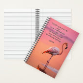 Flamingo verbringen Zeit mit dem "God Journal" Notizblock (Innen)