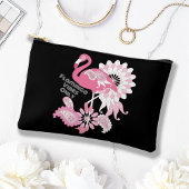 Flamingo Vibes Only Black Pink Flamingo Zubehörtasche