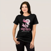 Flamingo Vibes Only Whimsical Pink Flamingo Tri-Blend Shirt (Vorderseite voll)