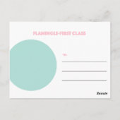 Flamingo Vielen Dank, Postcard Postkarte (Rückseite)