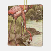 Flamingo Vintag Illustration Keramikornament (Links)
