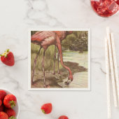 Flamingo Vintag Illustration Serviette (Beispiel)