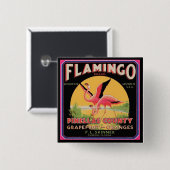 Flamingo-Vintages Button (Vorne & Hinten)
