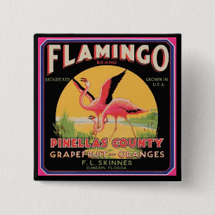 Flamingo-Vintages Button