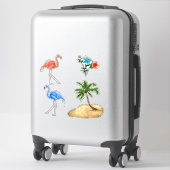 Flamingo Vinyl Custom Sticker (Koffer)