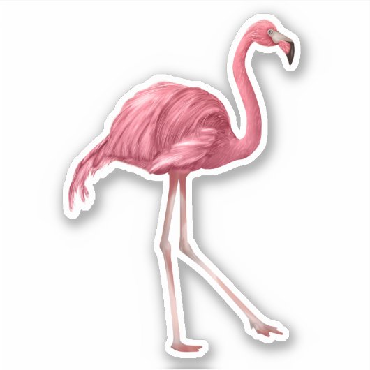 Flamingo Vinyl Custom Sticker (Vorderseite)