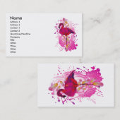 Flamingo Visitenkarte (Vorne/Hinten)