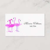 Flamingo Vögel Aquarell Rosa Tropisch Visitenkarte (Vorderseite)