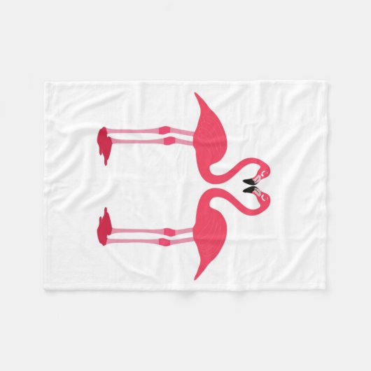 Flamingo-Vögel Fleecedecke (Vorderseite (Horizontal))