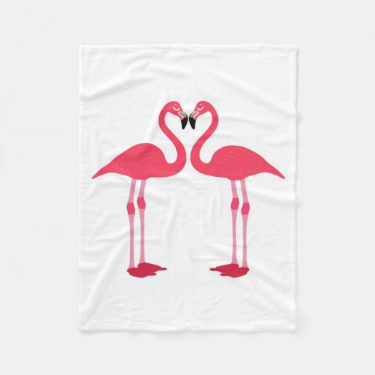 Flamingo-Vögel Fleecedecke (Vorderseite)