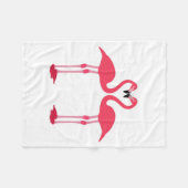 Flamingo-Vögel Fleecedecke (Vorderseite (Horizontal))