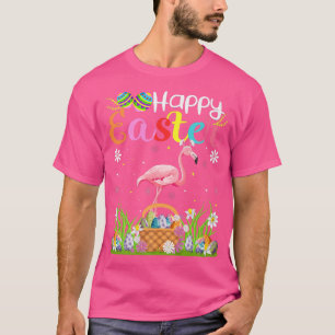 Flamingo Vogel Hase Ei Jagd Lustig Flamingo Hap T-Shirt