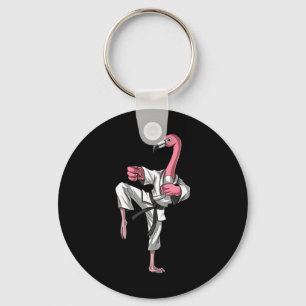 Flamingo Vogel Karate Kickboxen Kung Fu Ninja Mart Schlüsselanhänger