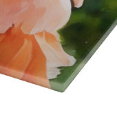 Flamingo-Vogel-Kunst-Glas-Schneidbrett Schneidebrett (Ecke)