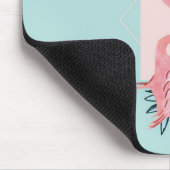 Flamingo-Vögel mit Blätter | Flamingo Palm - Blätt Mousepad (Ecke)