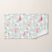 Flamingo-Vogel mit Federn Badhandtuch Set (Handtuch)