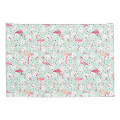 Flamingo-Vogel mit Federn Kissenbezug (Rückseite-Rechts)