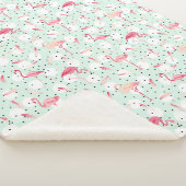 Flamingo-Vogel mit Federn Sherpadecke (3/4)