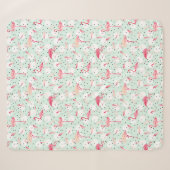 Flamingo-Vogel mit Federn Sherpadecke (Vorderseite (Horizontal))