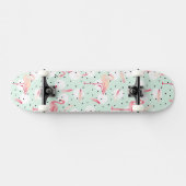 Flamingo-Vogel mit Federn Skateboard (Horizontal)
