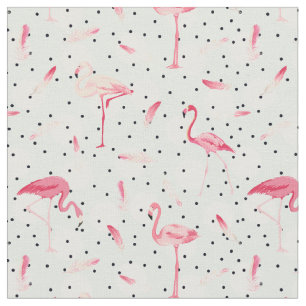 Flamingo-Vogel mit Federn Stoff