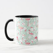 Flamingo-Vogel mit Federn Tasse (Links)