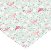 Flamingo-Vogel mit Federn Tischdecke (Schrägansicht)