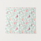 Flamingo-Vogel mit Federn Wandteppich (Vorderseite (Horizontal))