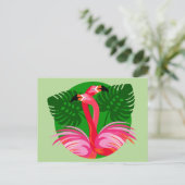 Flamingo-Vögel Postkarte (Stehend Vorderseite)