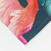 Flamingo-Vögel und tropische Gartenfarbe Fleecedecke (Ecke)