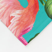 Flamingo-Vögel und tropische Gartenfarbe Fleecedecke (Ecke)