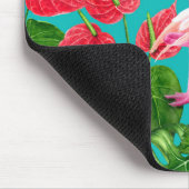 Flamingo-Vögel und tropische Gartenfarbe Mousepad (Ecke)
