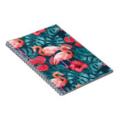 Flamingo-Vögel und tropische Gartenfarbe Notizblock (Rechte Seite)