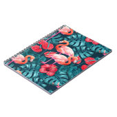 Flamingo-Vögel und tropische Gartenfarbe Notizblock (Linke Seite)