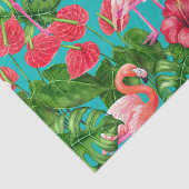 Flamingo-Vögel und tropische Gartenfarbe Seidenpapier (Ausschnitt)