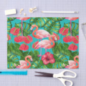 Flamingo-Vögel und tropische Gartenfarbe Seidenpapier (Handwerk)