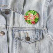 Flamingo-Vögel und tropische Pflanze Button (Beispiel)