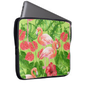 Flamingo-Vögel und tropische Pflanze Laptopschutzhülle (Vorne Rechts)