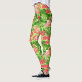Flamingo-Vögel und tropische Pflanze Leggings (Links)