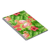 Flamingo-Vögel und tropische Pflanze Notizblock (Rechte Seite)