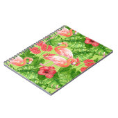 Flamingo-Vögel und tropische Pflanze Notizblock (Linke Seite)