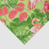 Flamingo-Vögel und tropische Pflanze Seidenpapier (Ausschnitt)