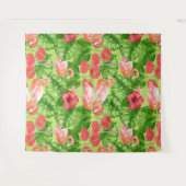 Flamingo-Vögel und tropische Pflanze Wandteppich (Vorderseite (Horizontal))