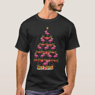 Flamingo Vogel Weihnachten Flamingo Weihnachtsbau T-Shirt