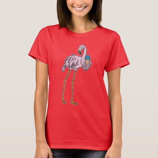 Flamingo Waffeleis T-Shirt (Vorderseite)